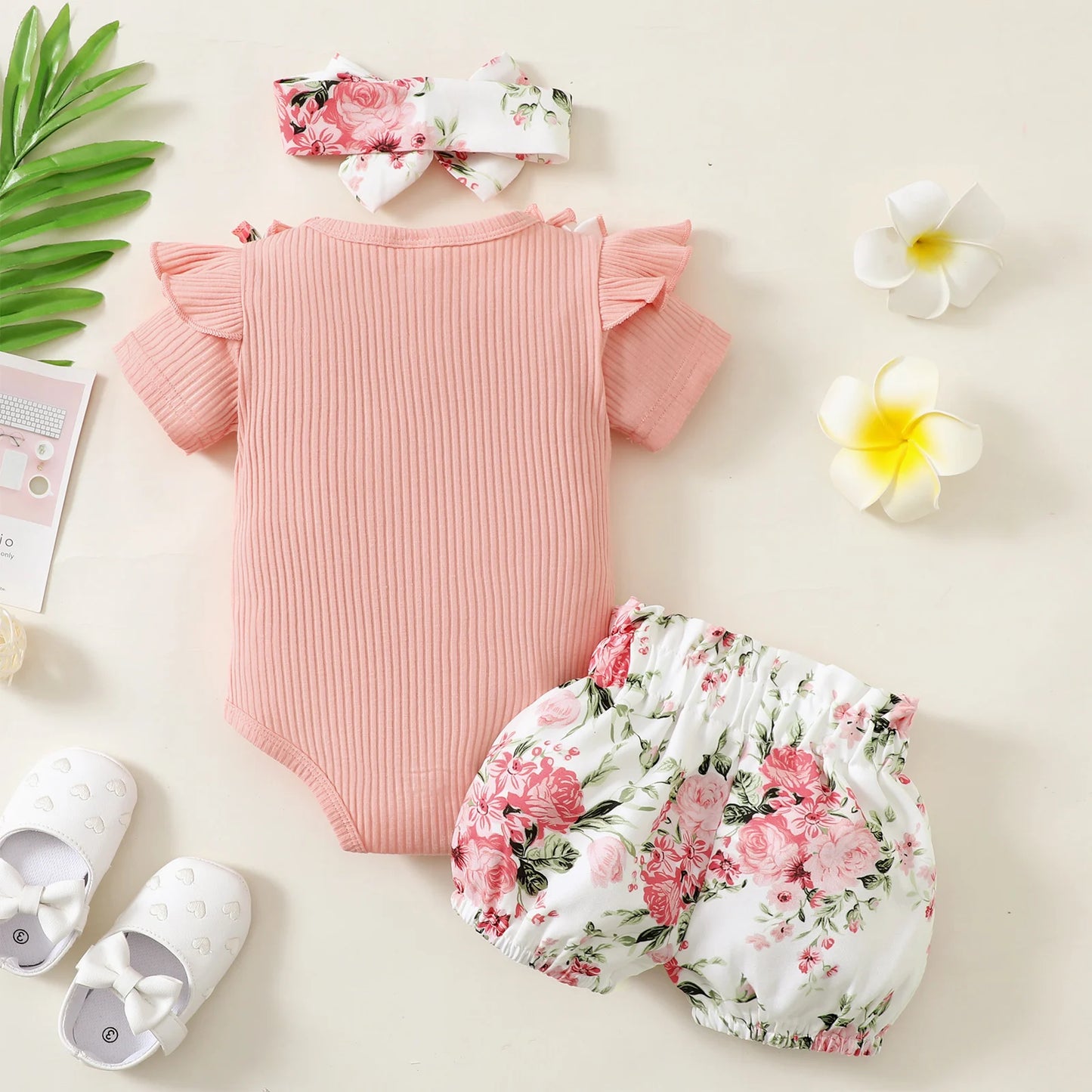 Elegantes 3pcs Set für Mädchen Baby mit süßen Schleifen