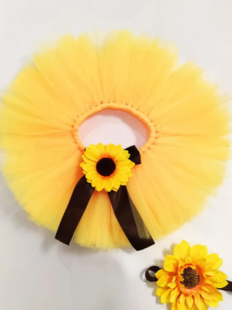 Neugeborenenoutfit "Sonnenblume",festlich Neugeborenenshooting