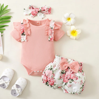 Elegantes 3pcs Set für Mädchen Baby mit süßen Schleifen